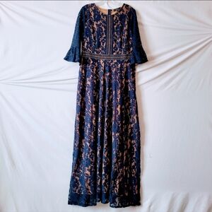 Miss May Navy Blue Maxi Dress Size XL